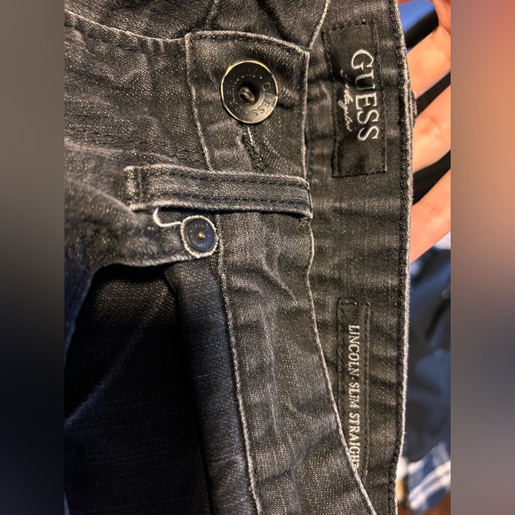 BLACK DENIM SLIM STRAIGHT JEANS - Picture 3 of 3